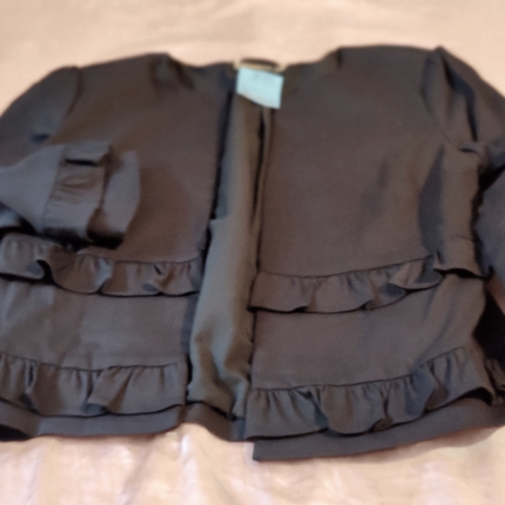 NWT Black Ruffled Jacket
